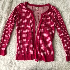 Polka dots pink cropped sweater